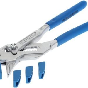 GEDORE Juego de tenazas llave con mordazas protectoras, Kit de alicates, Anchura de sujeción hasta 42 mm, Sin dentado, Herramienta multifuncional, SB 183 7 TC S-001