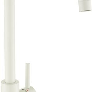 ONECE Grifo de Cocina Blanco con Giratoria 360 °, Salida de Agua Alta, Grifos para Fregadero con Ángulo de Caño de Agua Cómodo, Mezclador Monomando Acero Inoxidable 304, Aireador Extraíble