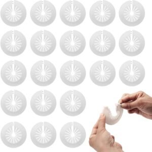 DCQQ 30 piezas Fundas de Tubería de Cubierta de Radiador Roseta de Cubierta de Radiador Embellecedor Collar Tuberia Cubiertas Para Tuberías De Agua De 15-29 MM (Blanco)
