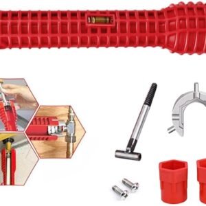 Ceihwa Llave Multifuncional de Grifo Fregadero 14 en 1 Llave de Tubo para Grifo Fregadero Fontaneria Herramienta para Instalación de Grifo Llave Apretar Grifo Cocina Llaves para Lavabo de Baño