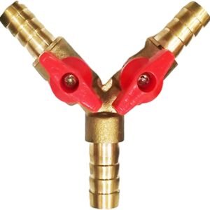 DHSBGWSX Válvula Y de tres vías de 1 pieza, conector de manguera, desviador de tubo de agua, accesorios de conexión de manguera, adecuado para tubos de aire, tuberías de agua, gas natural licuado y