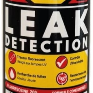 Detector de Fugas de Agua 140 ml con Fluoresceína | Búsqueda para Piscina, Fontanería, Techo, Aire Acondicionado | Colorante Trazador Universal de Fluoresceína Amarillo Alta concerntration