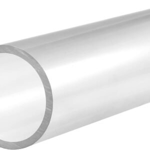 sourcing map PVC Rígido Redondo Tubería 43mm ID 50mm OD 0.3metros Transparente Alto Transparencia para Agua Tubería, Manualidades, Exhibición Estantes