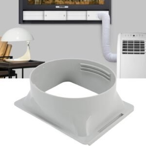 Adaptador De Ventana De Acoplador De Manguera De Escape De Aire Acondicionado Portátil De 15 Cm/5,9 Pulgadas Conector De Tubo De Unidad De A/C Adaptador De Ventana Cuadrado A Redondo Para Puerto