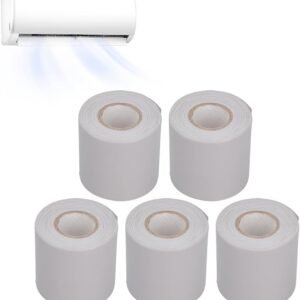 Cinta De Sellado De Conductos De 5 Piezas, Tubo De Cobre para Aire Acondicionado, Cinta De Aislamiento para Aire Acondicionado De PVC, Cinta Resistente A La TraccióN con 60 mm De Ancho(Gris)