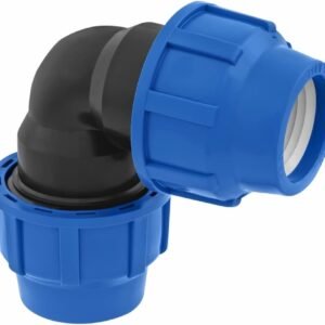 Codo de Compresión para Tubería de Polietileno de 25mm x 25 mm – 1 pieza - Accesorios de PP PN16 - Racor de Fontanería de 90 grados - Conectores de Aqua para Tuberías de PE80, PE100 – SmartProduct