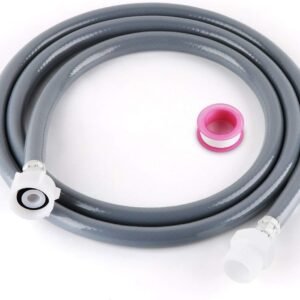 Manguera Lavadora 2,5m Manguera de Entrada Extensión, Lemonfilter Tubo de Entrada de Agua Fría Universal con Cinta de 6m PTFE, 3/4 Pulgadas Manguera Entrada de Agua para Lavadoras o Lavavajillas, 25°C