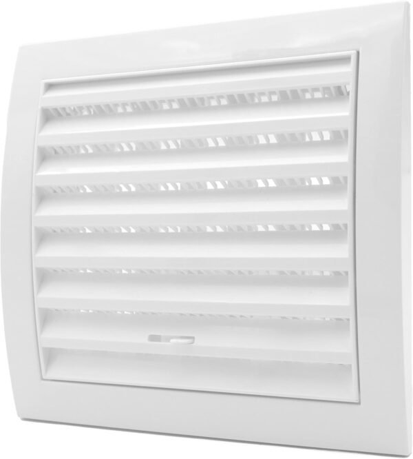H&C VENT Rejilla Ventilación de 150 x 150mm │ Extractor de Baño Cocina │ Rejilla Aire Acondicionado Conductos Pared AC Ventilador Tubo PVC │ Cubiertas de Ventilacion con cierre regulable y Mosquitera - Image 6