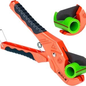 AIRAJ Cortador de tubos, cortador de tubos de plástico con cuchillas afiladas SK5, apertura máxima de 33 mm, cortador de tubos para cortar PEX, PVC, mangueras de plástico PPR y tubería de fontanería