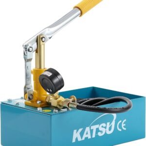 KATSU Bomba de Prueba de Presión de Tubería Manual, Hidráulico 5L 0-50Bar Medidor de Fugas para Inspección de Instalación de Sistemas de Tuberías de Agua Fría y Caliente 318927
