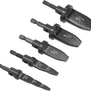 DEWIN Expansor de Tubo, 5 Piezas Expansor de Tubo de Cobre, Herramienta de Abocardado de Tubo con Mango Hexagonal Industrial Métrico de Acero de Alta Velocidad para Acondicionadores de Aire