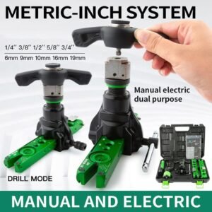 UPIKIT Herramienta de abocardado de tubería de Cobre, Herramienta de abocardado de trinquete de 1/4"-3/4" 45° con Embrague Tipo excéntrico HVAC Herramienta de refrigeración de Aire Acondicionado para