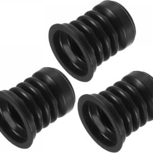 sourcing map Lavadora Máquina Desagüe Tubería Sello Silicona Sellado Tapón Anillo para Baño, Cocina, Lavandería Cuarto, 46mm, Negro Paquete de 3