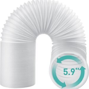AGPTEK Tubo de Aire Acondicionado Portátil, Manguera de Escape Extension PP, Diámetro 15 cm, Mejor Ductilidad 28-150cm