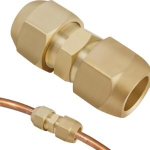 Extensión de Tubo de Cobre para Aire Acondicionado, para Junta Doble, Conector intermedio de conexión de Cabeza Libre de Soldadura de Cobre 3/8" Copper Tube