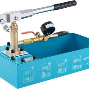 KATSU Bomba de Prueba de Presión de Tubería Manual, Hidráulico 7L 0-60Bar Medidor de Fugas para Inspección de Instalación de Sistemas de Tuberías de Agua Fría y Caliente 318926