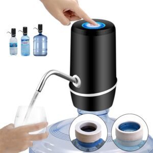 MIRTIKA Dispensador de Agua para garrafas con Adaptador para Botellas de Agua comerciales. Grifos para Botellas de Agua Mineral. Dispensadores de Agua para bidones, Bomba eléctrica Agua (Negro)