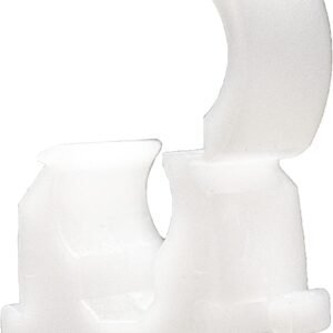 Talon - 100 clips de tubería con bisagras simples de 12 mm - Natural - Fijación de 360° para tuberías - Estabilizado UV - Hasta 85 °C - Seguro para uso en tuberías de fontanería, gas y aire