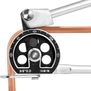CGOLDENWALL 5/8" Herramienta De Doblado De Tubos Manual OD De Alta Resistencia 0-180 Grados Para Tubos De Cobre y Aluminio y Metales Blandos (16mm)