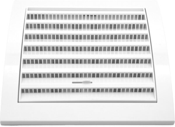 H&C VENT Rejilla Ventilación de 150 x 150mm │ Extractor de Baño Cocina │ Rejilla Aire Acondicionado Conductos Pared AC Ventilador Tubo PVC │ Cubiertas de Ventilacion con cierre regulable y Mosquitera - Image 4