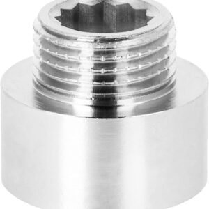 BFG Adaptador de Reductor de Latón Cromado 3/4" BSP (24,1mm) Hembra x 1/2" BSP (21mm) Macho, Accesorios de Fontanería para Tubería de Agua, Accesorio Roscado de Plomería, 10 Bar, Max. Temp. 120°C