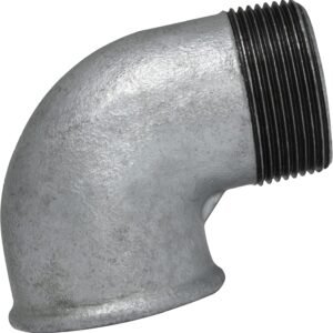 AERZETIX - C65050 - Codo en hierro fundido 1 1/2" macho-hembra a 90° - racor tubo roscado para atornillar - acabado galvanizado - fontanería calefacción instalación de agua alimentación