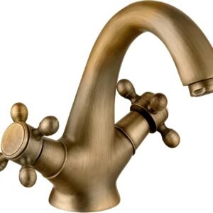 Grifo de lavabo serie Almendro en bronce