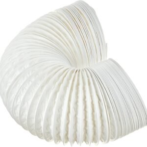 daniplus - Tubo flexible de PVC de salida de aire, 100/102 mm de diámetro, 5 m de largo, para, p. ej., instalaciones de aire acondicionado, secadoras o campanas extractoras